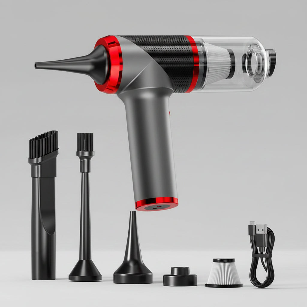 Wireless Handheld Car & Home Vacuum Cleaner – 8000Pa Suction, HEPA Filter, Wet & Dry, Type-C Charging
