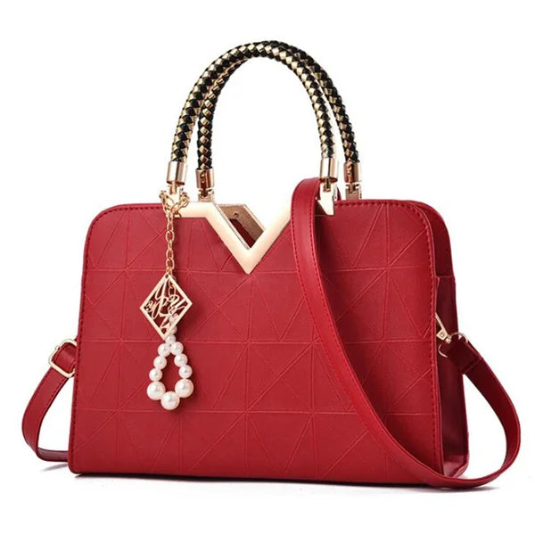 Women's Multi-Pocket PU Leather Satchel Shoulder Bag – Structured Crossbody Handbag in 6 Colours
