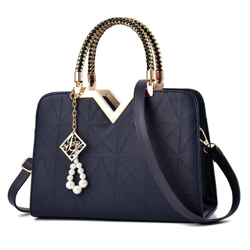 Women's Multi-Pocket PU Leather Satchel Shoulder Bag – Structured Crossbody Handbag in 6 Colours