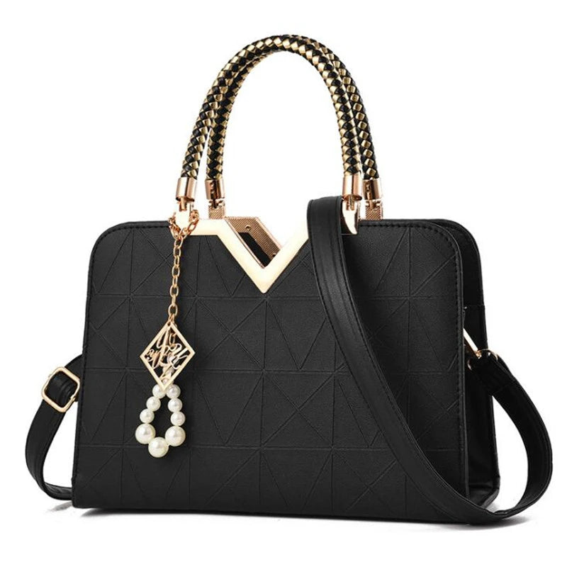 Women's Multi-Pocket PU Leather Satchel Shoulder Bag – Structured Crossbody Handbag in 6 Colours