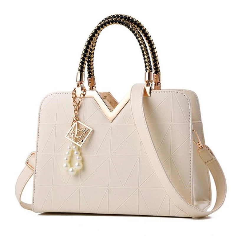Women's Multi-Pocket PU Leather Satchel Shoulder Bag – Structured Crossbody Handbag in 6 Colours
