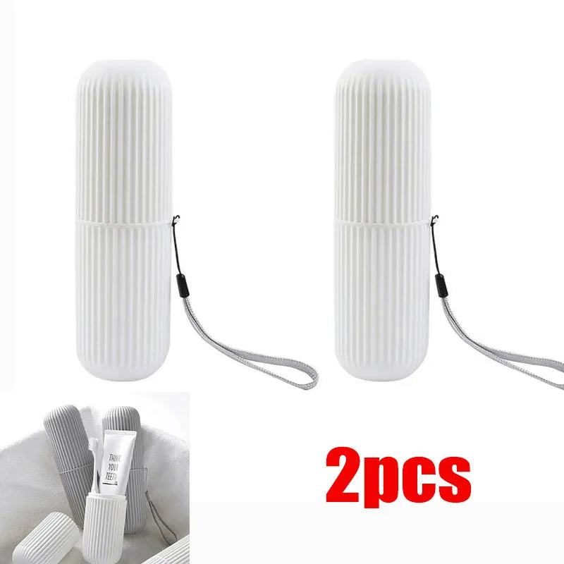 Portable Travel Toothbrush & Toothpaste Holder Case – Hygienic Storage Box for Camping & Travel