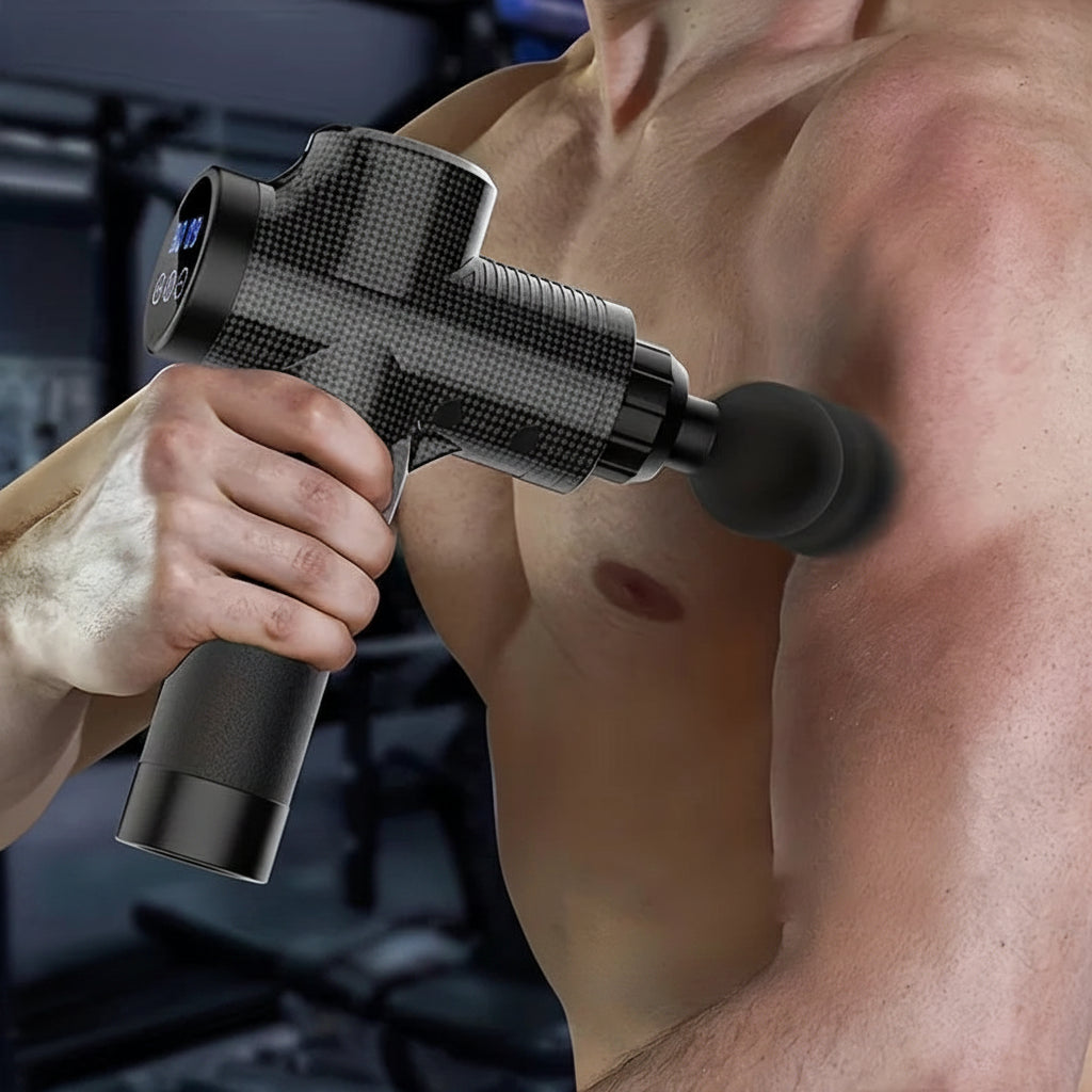 Portable Percussion Massage Gun – Deep Tissue Relief for Neck, Back & Full Body