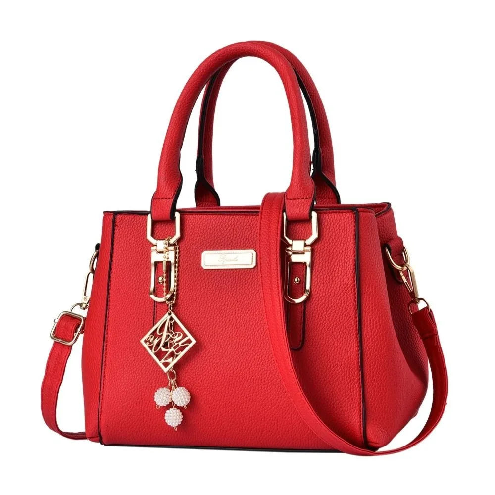 Women's PU Leather Casual Tote Shoulder Bag – Adjustable Crossbody Messenger Bag in 7 Colours