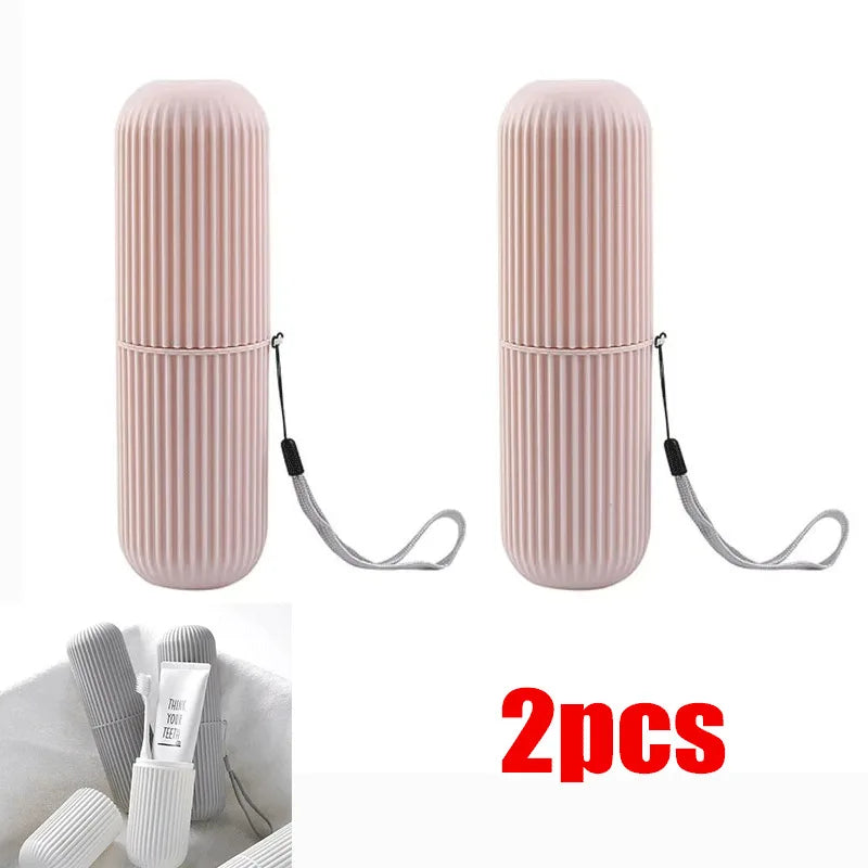 Portable Travel Toothbrush & Toothpaste Holder Case – Hygienic Storage Box for Camping & Travel
