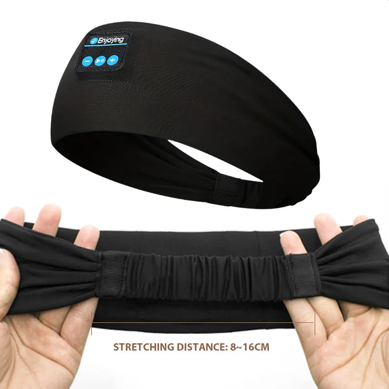 Wireless Bluetooth Sleep Headband – Soft Elastic Sports Headphones for Yoga, Running & Sleep