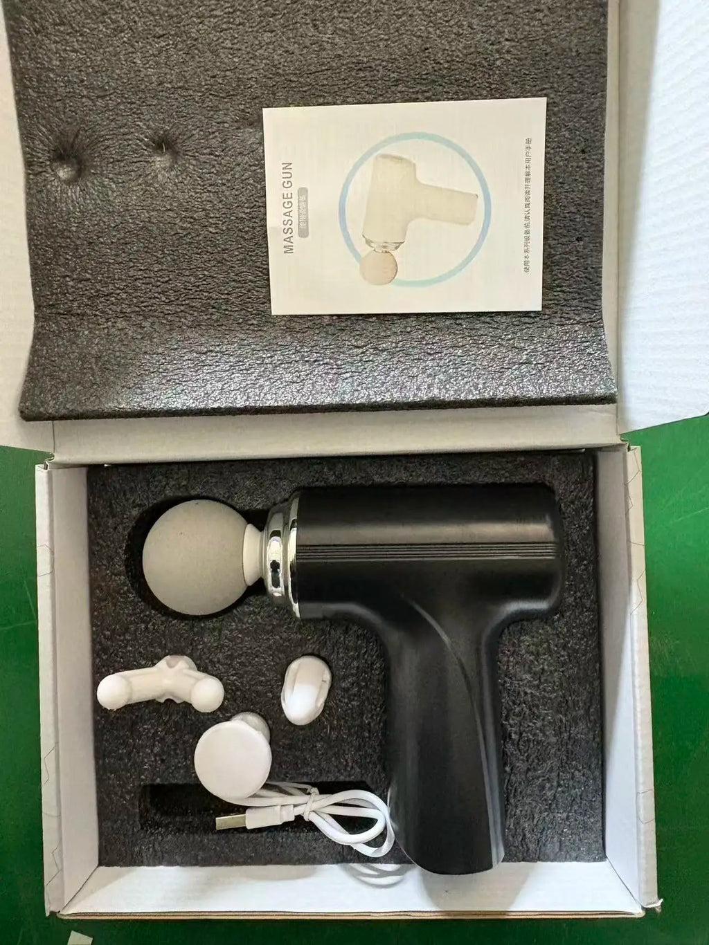FlexPulse Portable Massage Gun – 4 Heads, LED Display & Full Body Percussion Relief