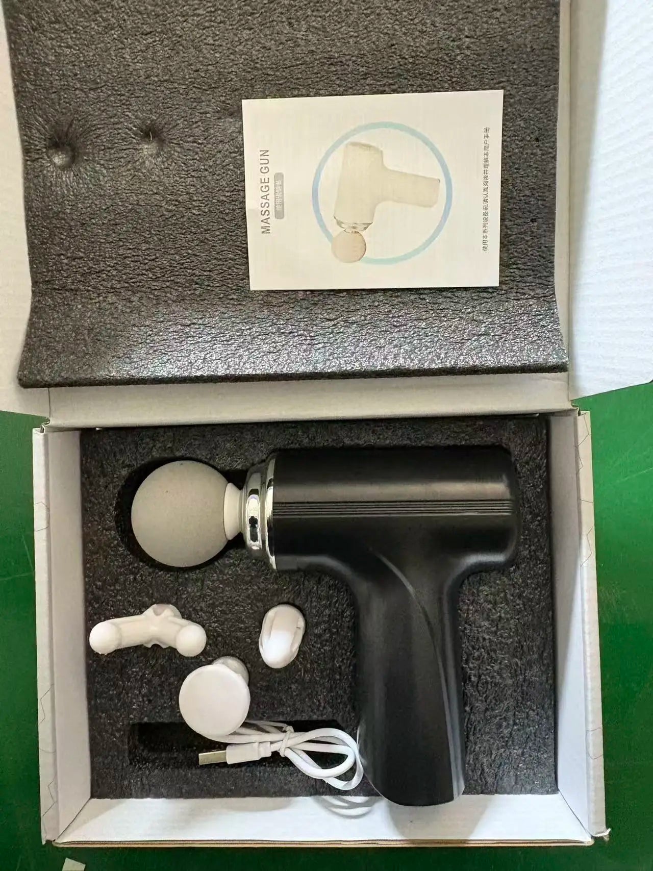 FlexPulse Portable Massage Gun – 4 Heads, LED Display & Full Body Percussion Relief