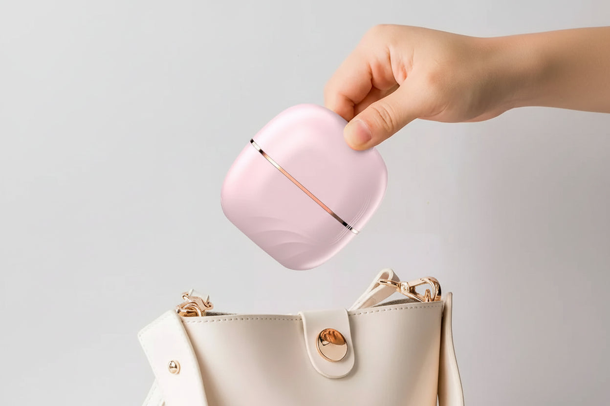 Rechargeable Mini Hair Straightener Brush – Cordless, USB Charging, Anti-Scald Design