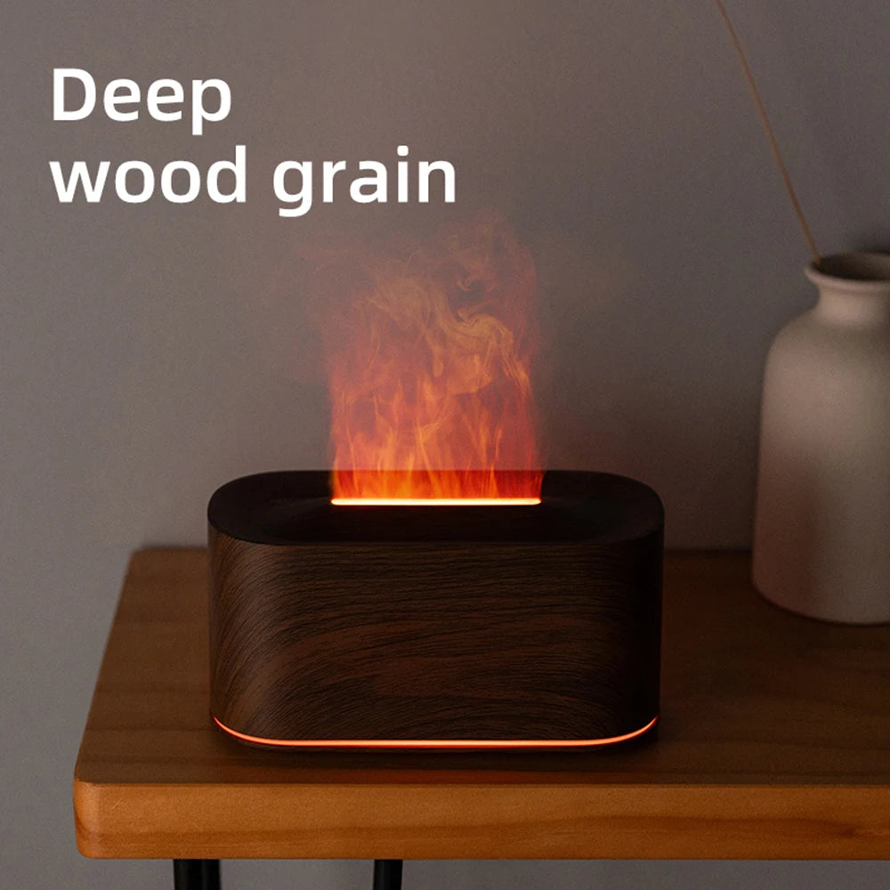 Flame Essential Oil Diffuser – Colorful Fire Mist Aromatherapy Humidifier