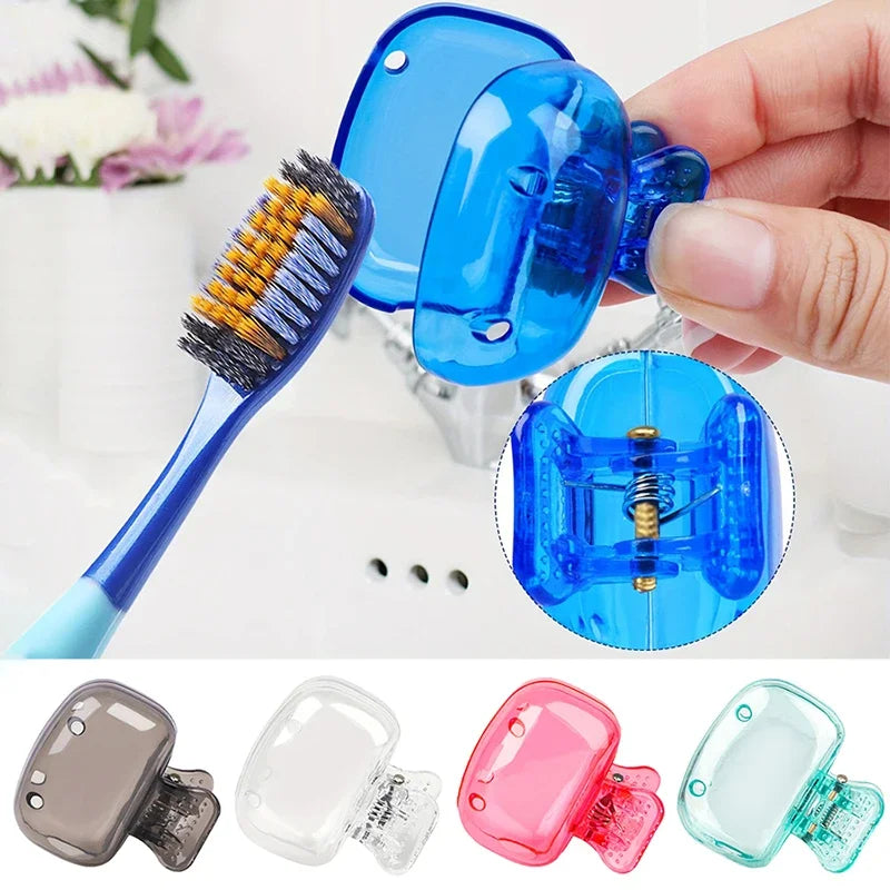 Toothbrush Head Protector Cap – Portable Snap-On Cover Clip for Travel & Home in 13 Colours