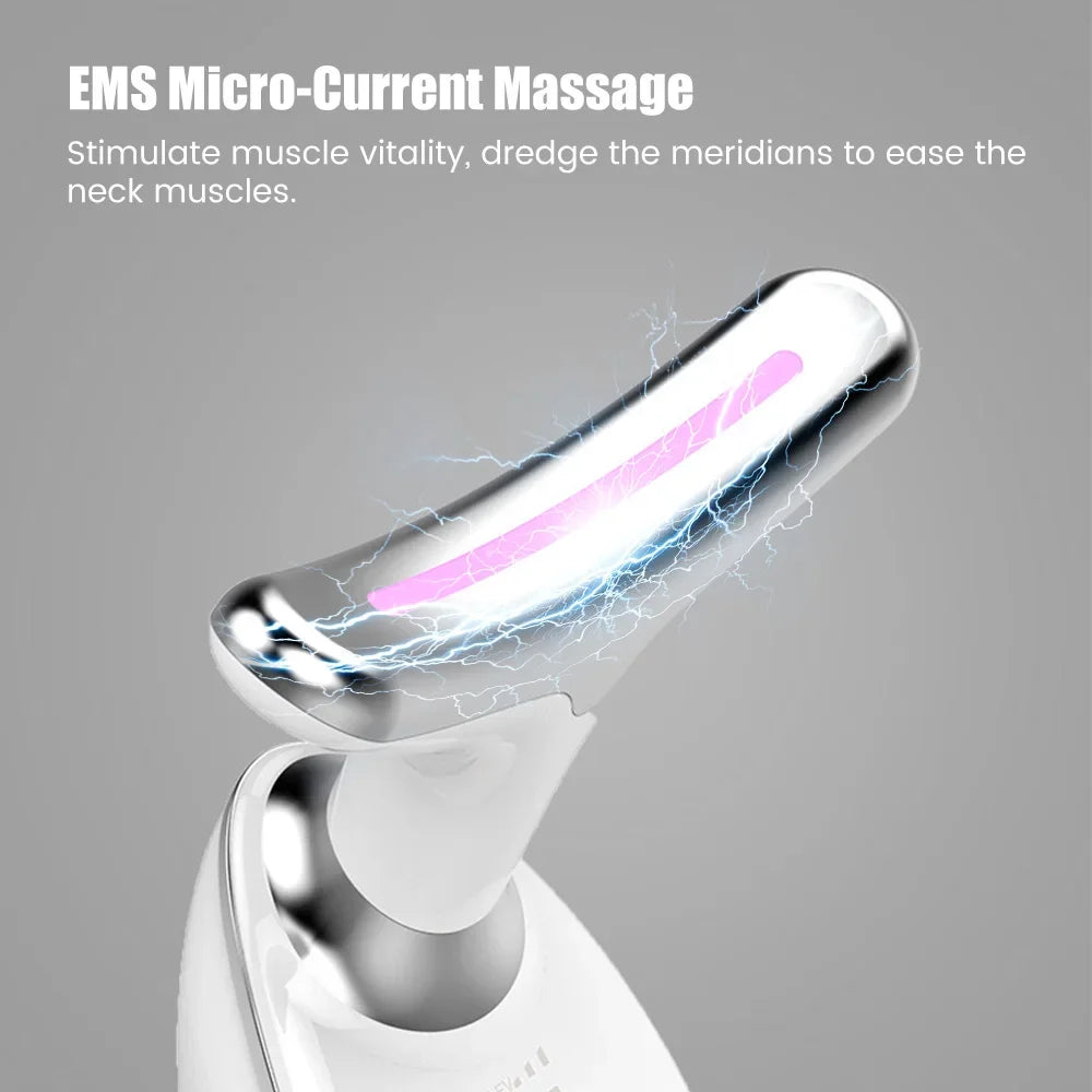 Face & Neck Lift Beauty Device – EMS Facial Massager with LED Light Therapy for Skin Tightening & Anti-Wrinkle Care