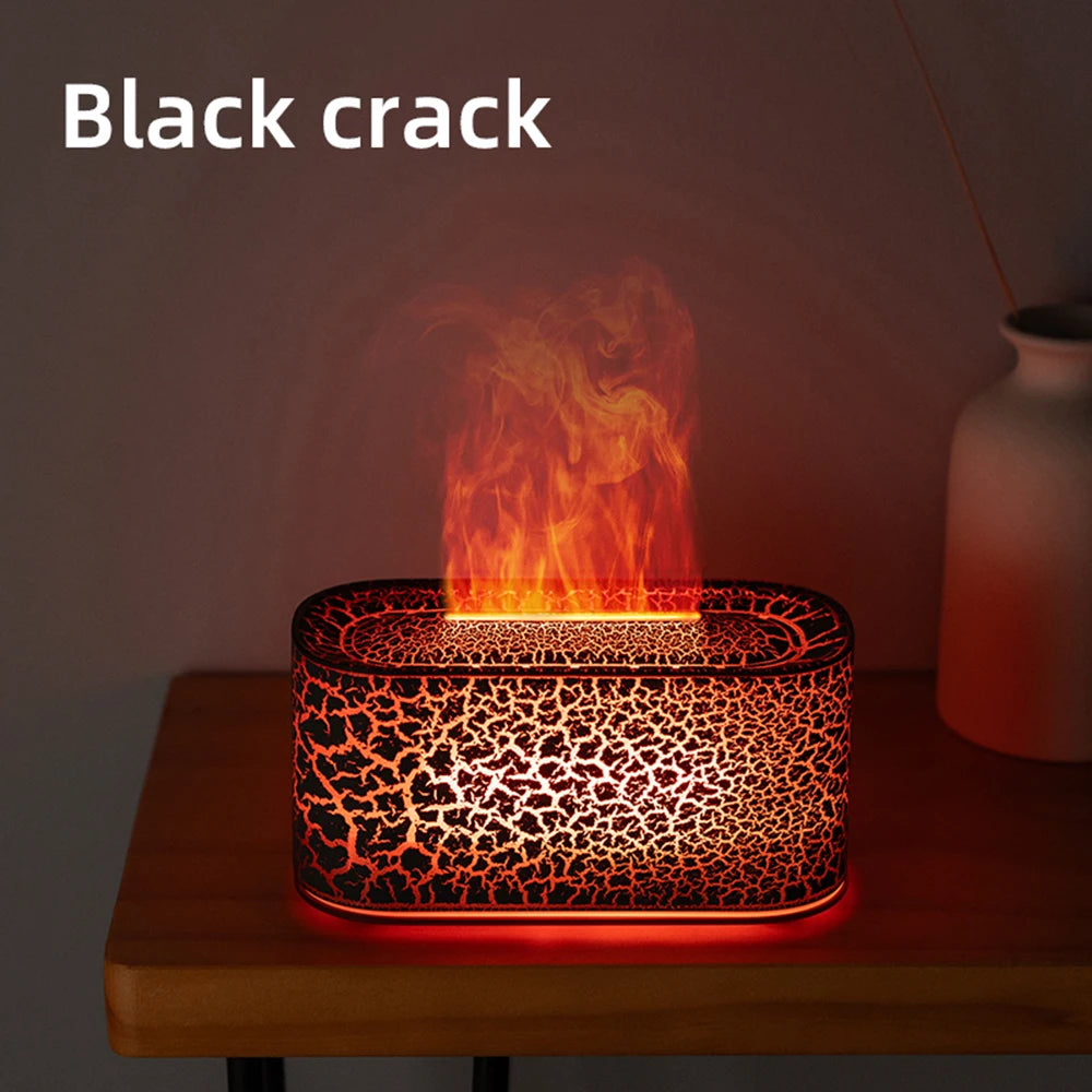Flame Essential Oil Diffuser – Colorful Fire Mist Aromatherapy Humidifier