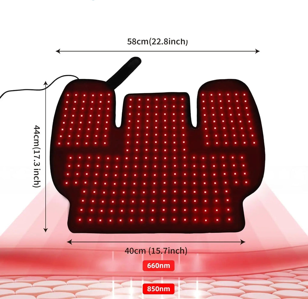 Red Light Therapy Shoulder & Neck Wrap – 660nm & 850nm Dual-Chip LED Pain Relief Device