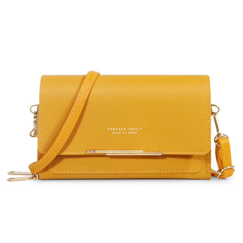 Women's Korean-Style Multi-Card Wallet Bag – Large Capacity Phone & Shoulder Bag in 16 Colours