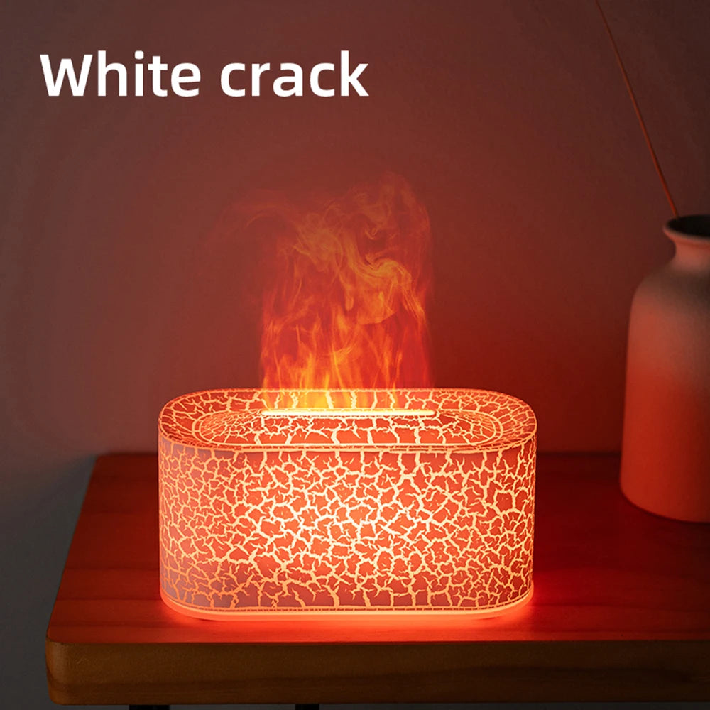 Flame Essential Oil Diffuser – Colorful Fire Mist Aromatherapy Humidifier