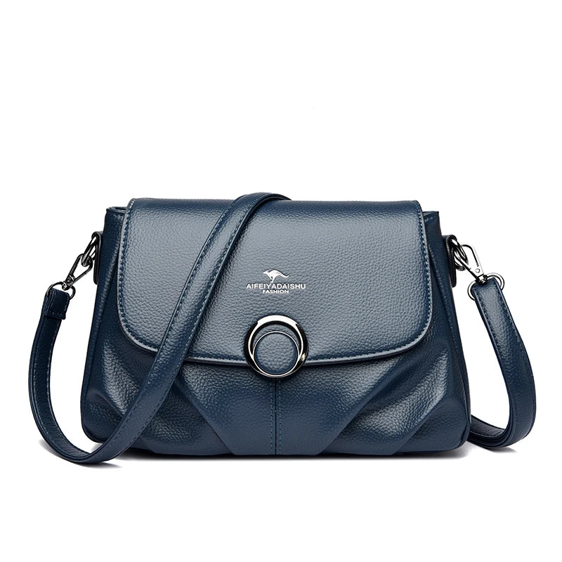 Women's Premium Soft Flap Shoulder Bag – Organised Crossbody Handbag with Sequin Detail in 6 Colours