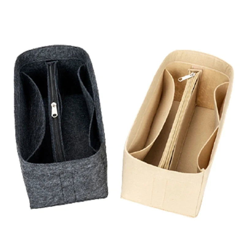Women's Felt Purse Organizer Insert – Multipurpose Handbag Liner & Travel Cosmetic Bag for Birkin 30 & 35
