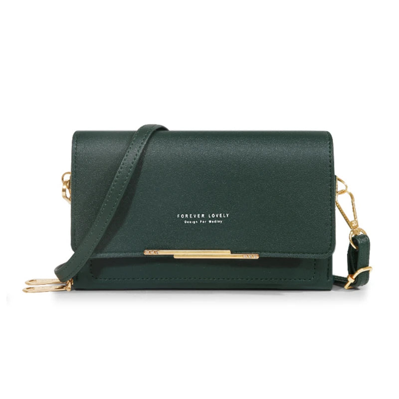 Women's Korean-Style Multi-Card Wallet Bag – Large Capacity Phone & Shoulder Bag in 16 Colours