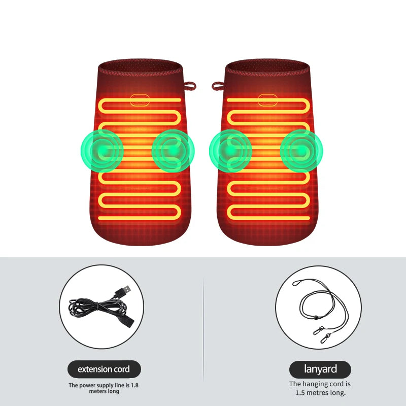 Electric Heated Massage Gloves – 3-Level Heat & Vibration for Hand & Finger Pain Relief
