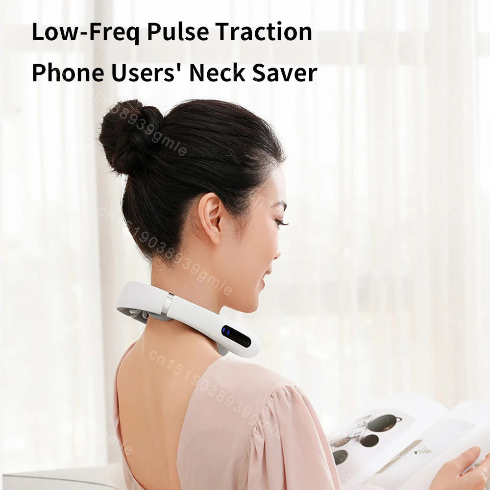 NeckEase Pro Electric Microcurrent Neck Massager – Wireless Shiatsu with Heat & Vibration