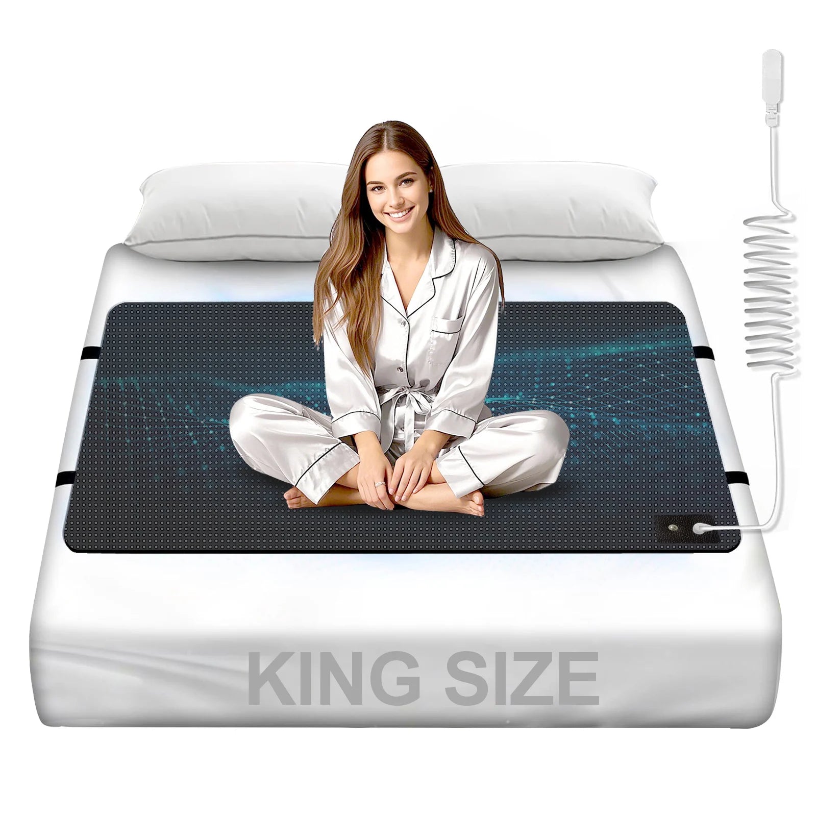 Grounding Leather Mattress Pad – Conductive Earthing Sleep Mat for Better Sleep & Stress Relief
