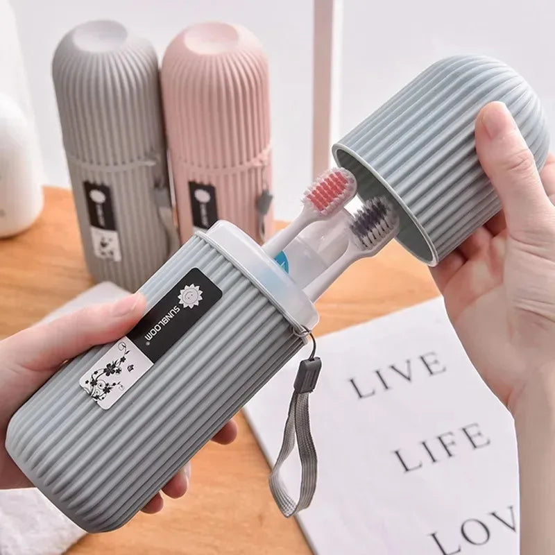 Portable Travel Toothbrush & Toothpaste Holder Case – Hygienic Storage Box for Camping & Travel