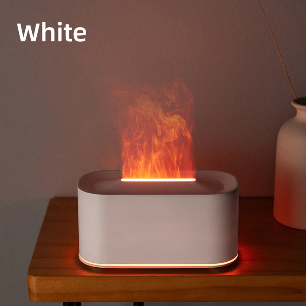 Flame Essential Oil Diffuser – Colorful Fire Mist Aromatherapy Humidifier