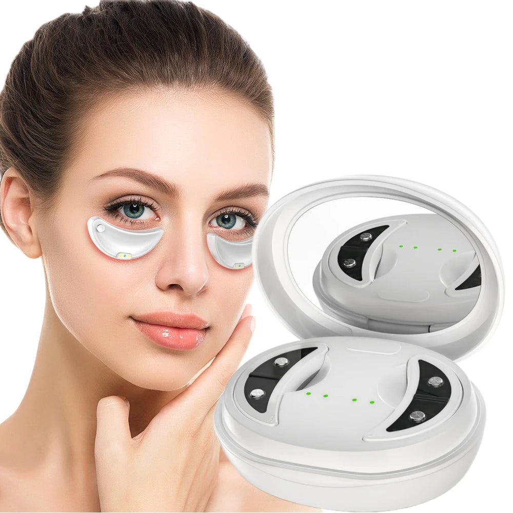 Red Light & EMS Eye Massager 660nm – Anti-Ageing Eye Care Device for Dark Circles, Bags & Fine Lines