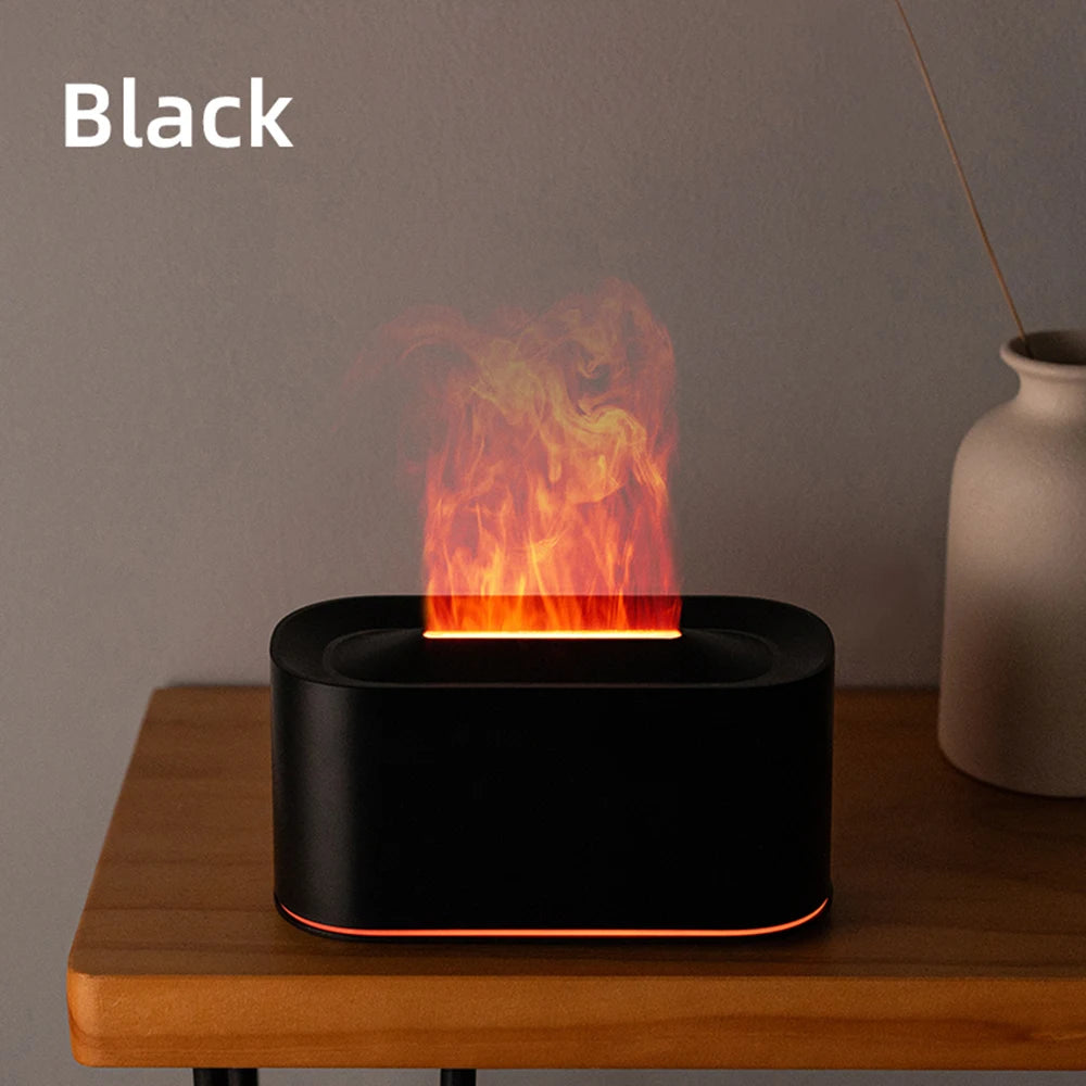 Flame Essential Oil Diffuser – Colorful Fire Mist Aromatherapy Humidifier