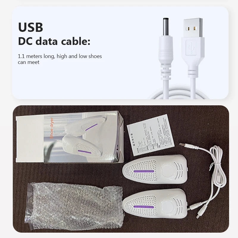 X-Electric USB Shoe Dryer – Intelligent Quick Drying Deodorizing Shoe Warmer for Home & Travel