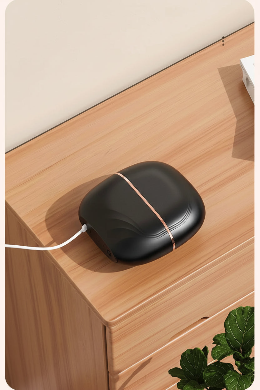 Rechargeable Mini Hair Straightener Brush – Cordless, USB Charging, Anti-Scald Design