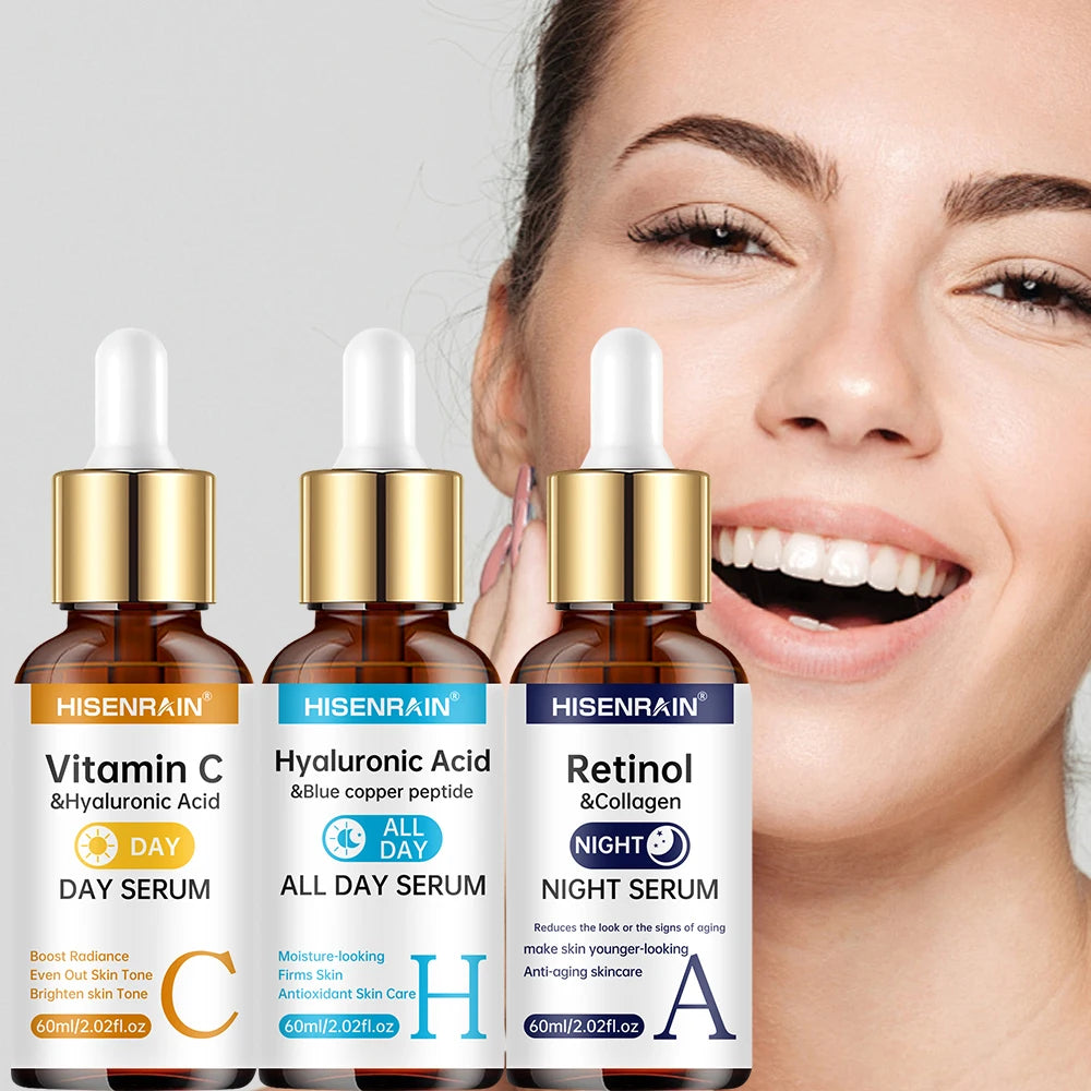 O-Vitamin C + Retinol + Hyaluronic Acid Serum Duo – Anti-Aging Brightening & Hydration Combo