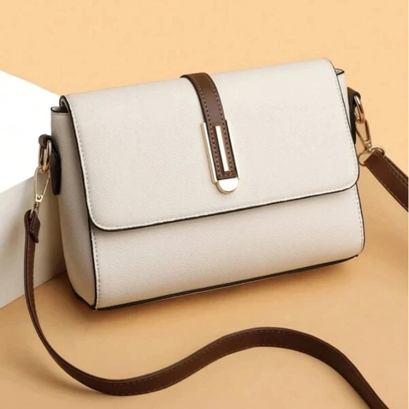 Women's PU Leather Satchel Crossbody Bag – Compact Shoulder Messenger Bag in 5 Colours