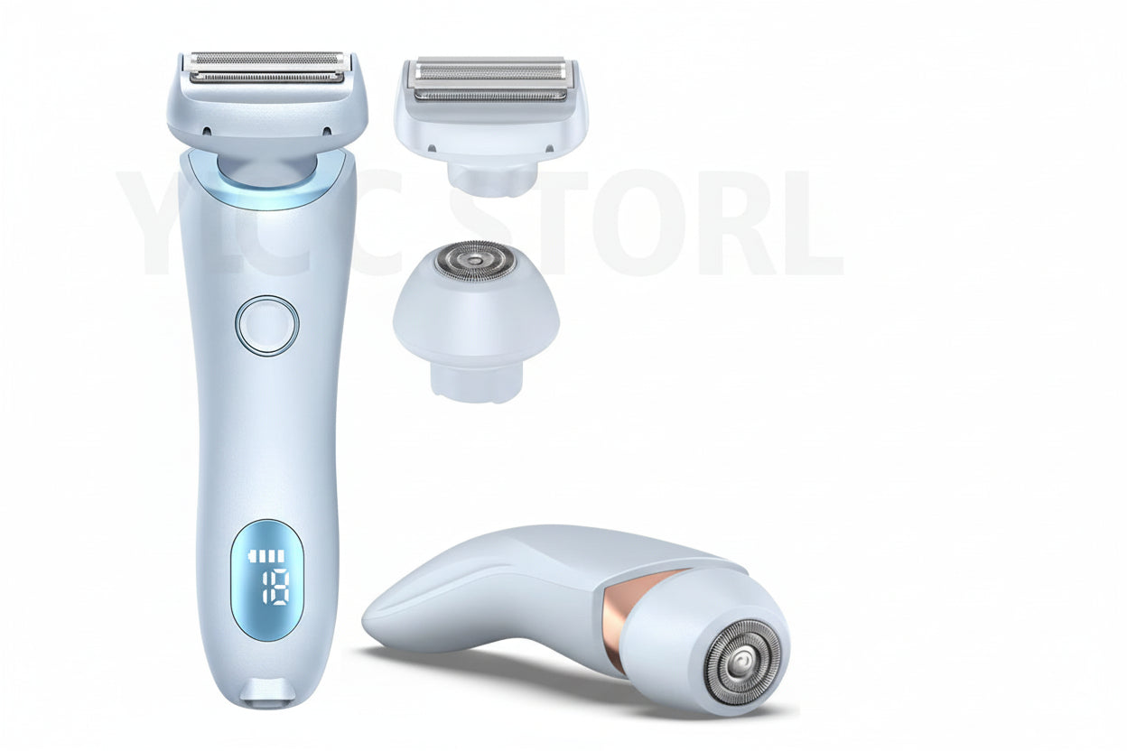 2-in-1 Electric Razor & Bikini Trimmer for Women – IPX7 Waterproof Hair Remover