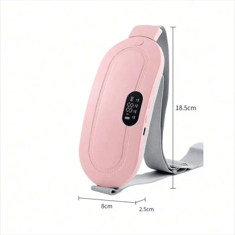 W-Electric Menstrual Heating Belt for Women – Adjustable Waist Heating Pad with Vibration for Menstrual Cramp and Spasm Relief