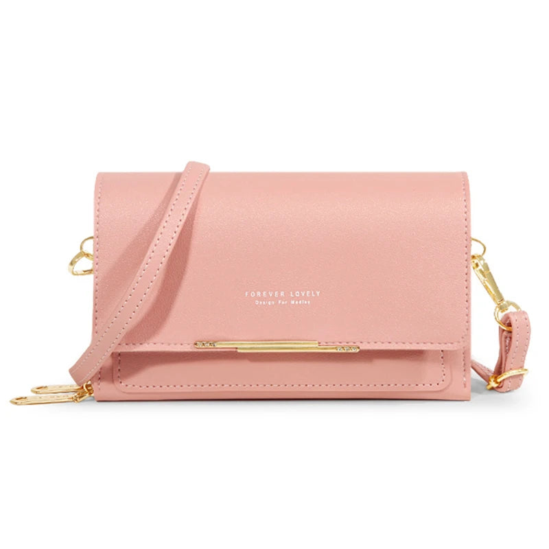Women's Korean-Style Multi-Card Wallet Bag – Large Capacity Phone & Shoulder Bag in 16 Colours
