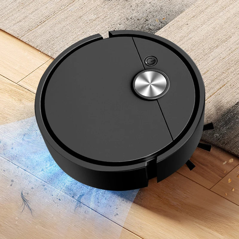 3-in-1 Robot Vacuum Cleaner & Mop – Compact Rechargeable Sweeping Machine for Pet Hair & Stubborn Dirt