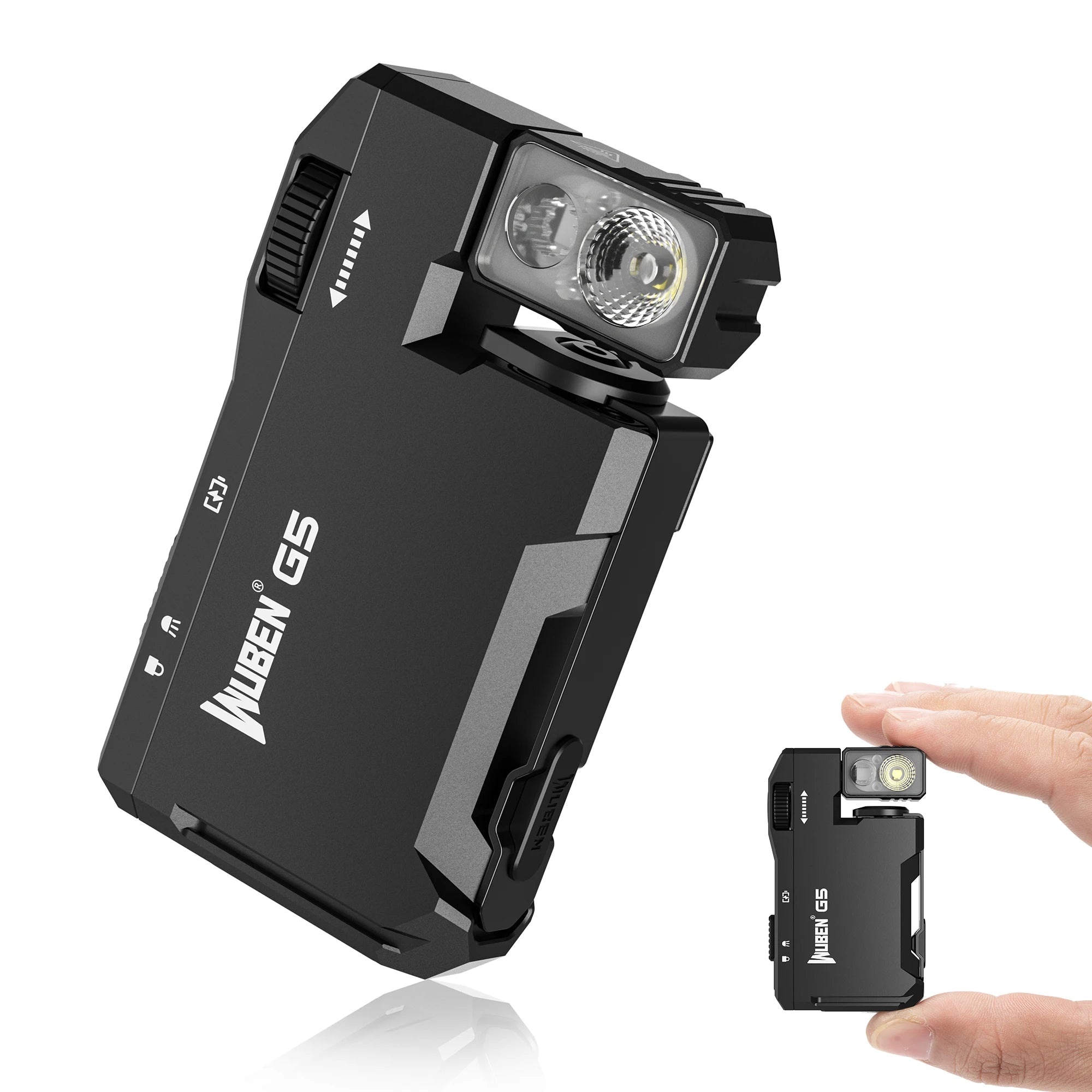 WUBEN G5 Rechargeable EDC Flashlight – 400 Lumens, RGB Light, Dual Light Sources