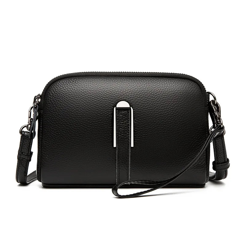 Women's Genuine Leather Rectangle Crossbody Bag – Luxury Compact Clutch & Shoulder Bag in 4 Colours