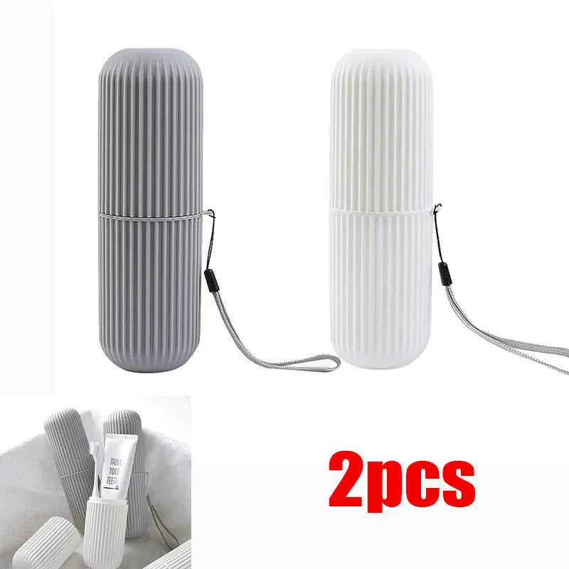 Portable Travel Toothbrush & Toothpaste Holder Case – Hygienic Storage Box for Camping & Travel