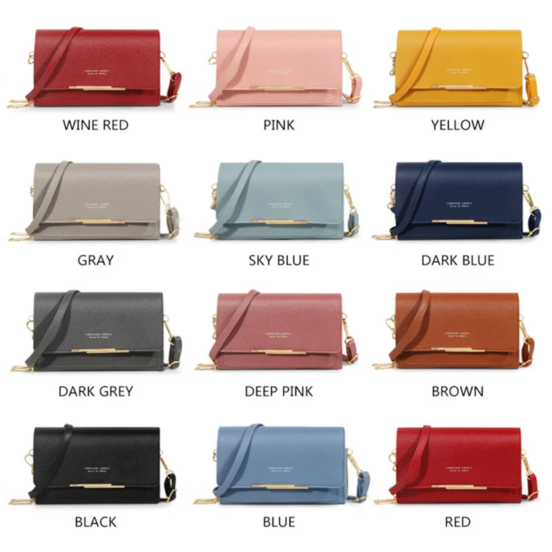 Women's Korean-Style Multi-Card Wallet Bag – Large Capacity Phone & Shoulder Bag in 16 Colours
