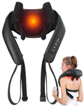 MASGRE Shiatsu Neck & Back Massager – Cordless, 6D Kneading, Heat & Voice Guidance