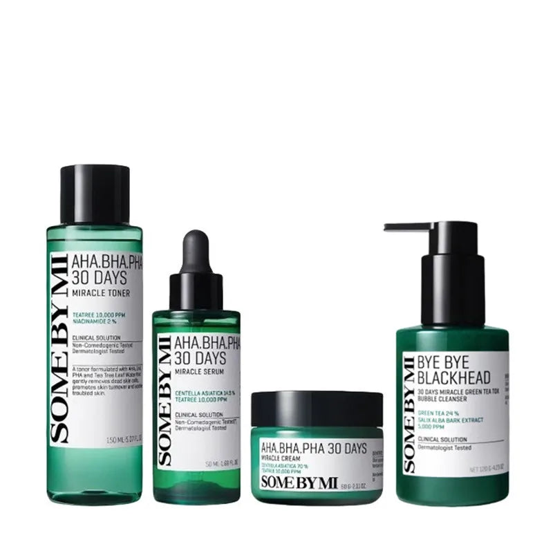 SOME BY MI AHA BHA PHA 30 Days Miracle Skincare – Body Cleanser, Toner, Foam & Cleanser