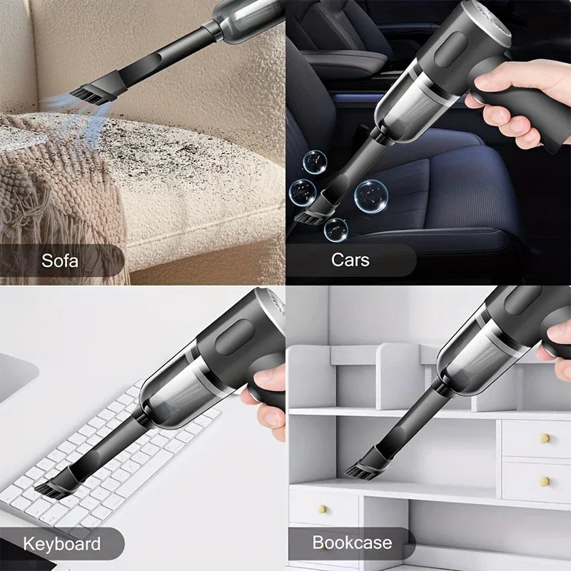 Cordless Handheld Vacuum Cleaner – High Power 120W, USB Charging, Wet & Dry