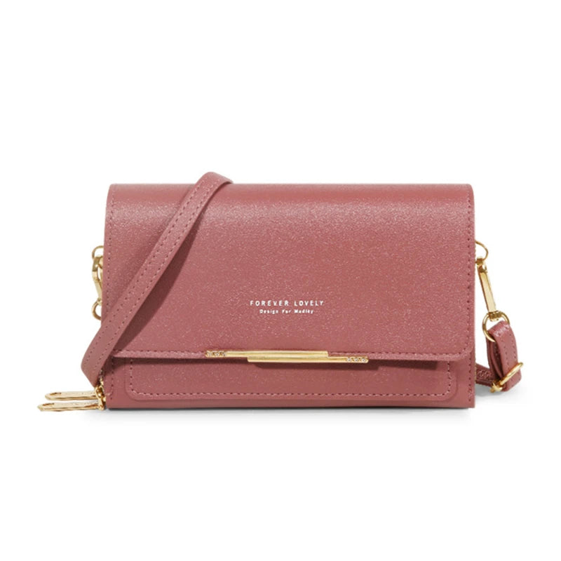 Women's Korean-Style Multi-Card Wallet Bag – Large Capacity Phone & Shoulder Bag in 16 Colours
