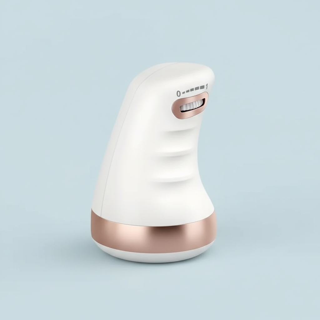 Massage device on blue background